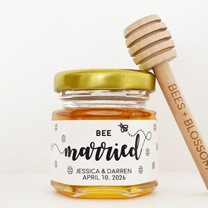 2oz Honey Jar Favors w/ Color Labels | Honey Wedding Favors, Honey Bridal Shower Favors, Honey Baby Shower Favors, Honey Jars, Party Favors