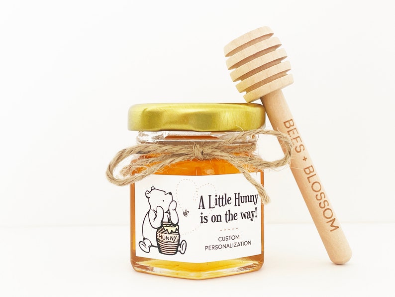 2oz Rustic Winnie the Pooh Honey Jar Favors Pooh Baby Shower Honey Jar Favors, Birthday Favors, Winnie the Pooh Party Favors, Honey Favors 3. A Little Hunny