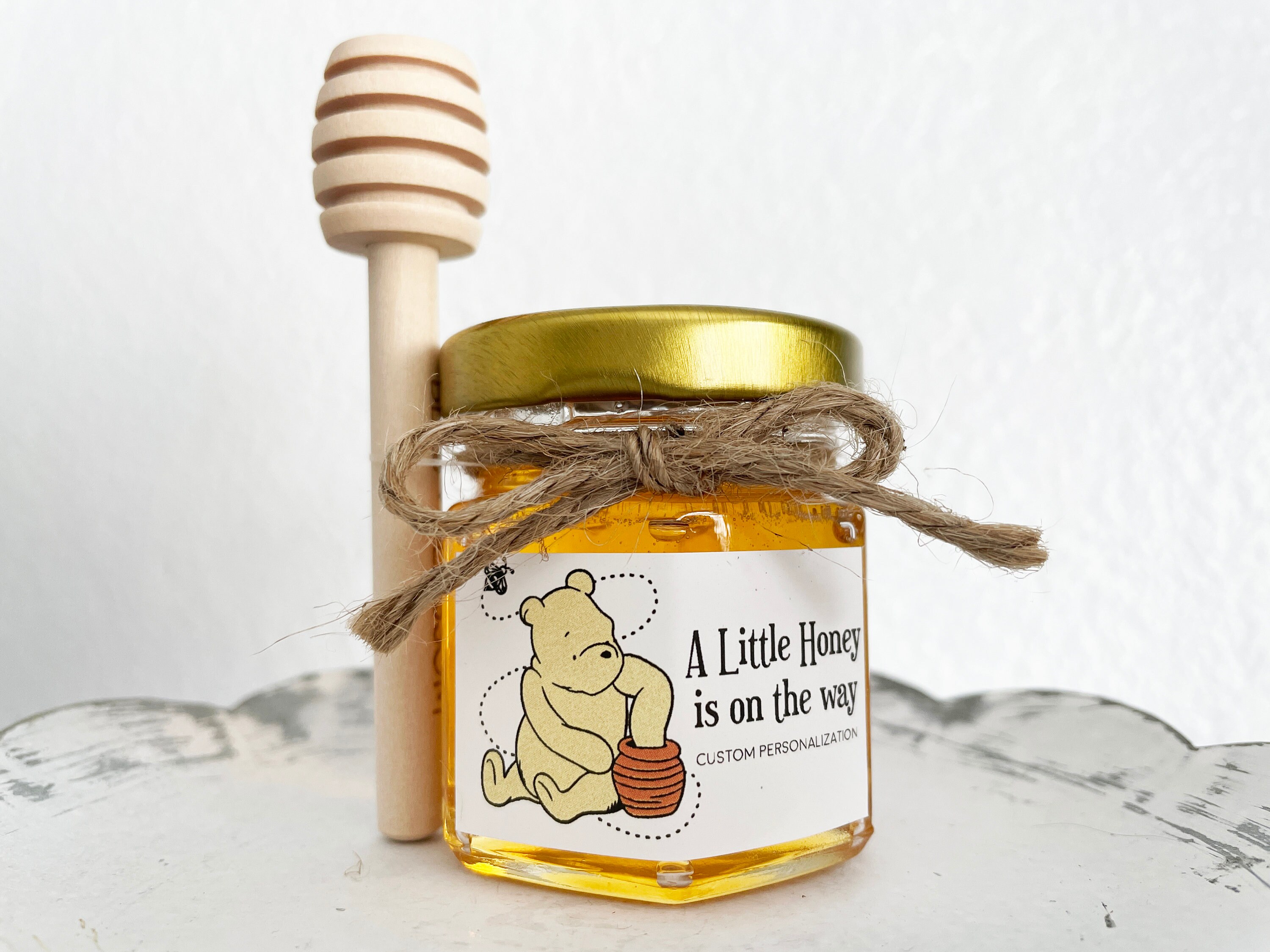 Winnie the Pooh Inspired Honey Favors in 2oz Hexagon Jars Etsy