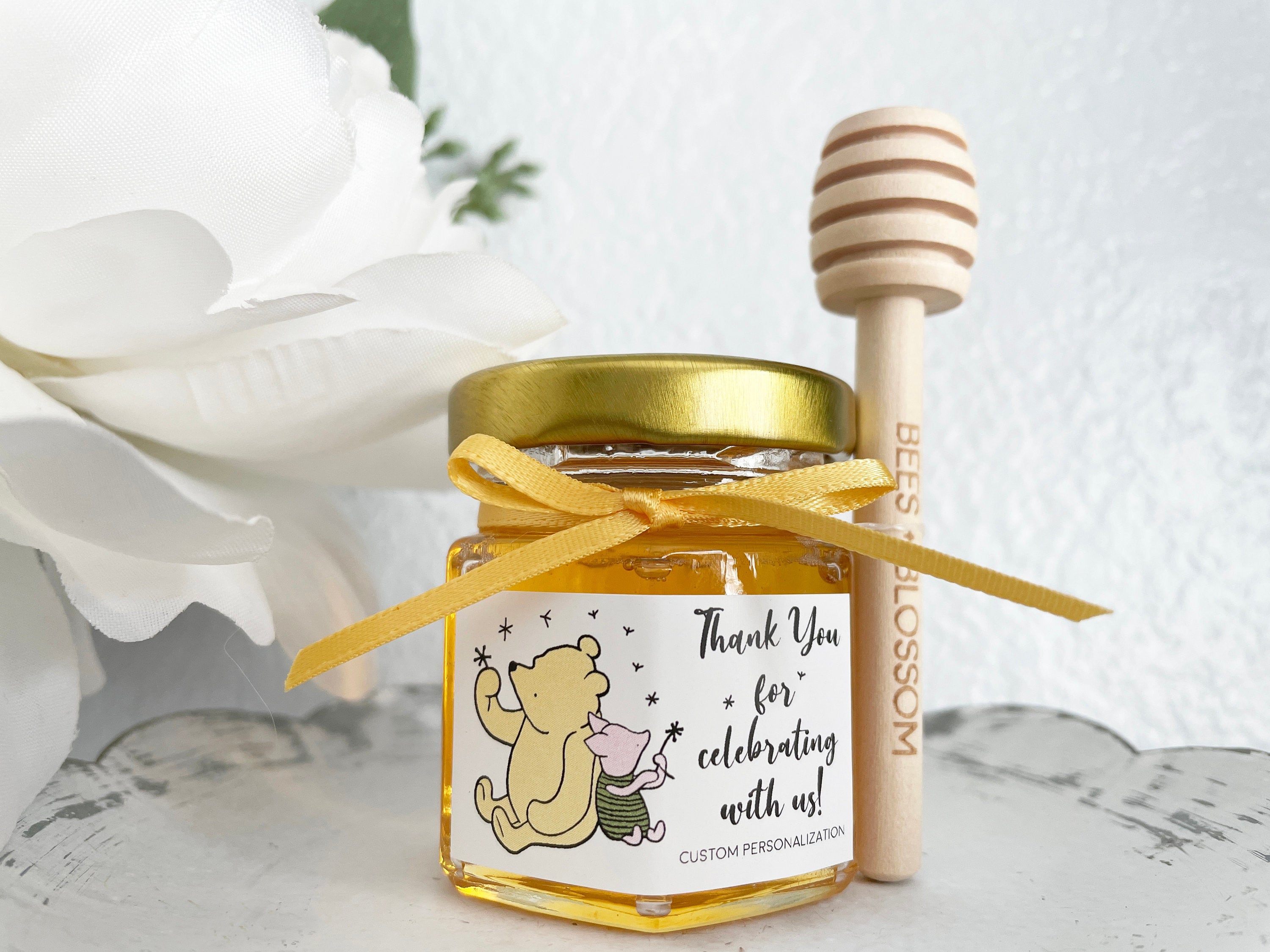 2oz Charming Winnie the Pooh Honey Jar Party Favors Pooh Baby