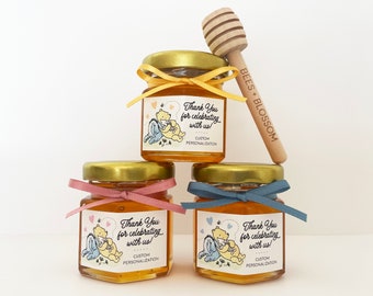 Winnie the Pooh Honey Jar Favors | Custom Baby Shower, Birthday