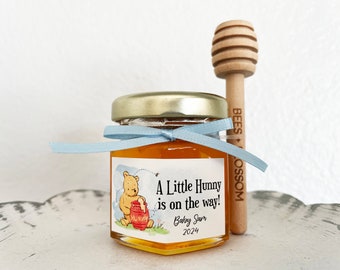 2oz Charming Winnie the Pooh Honey Jar Party Favors | Little Hunny (Cute) | Baby Shower, Birthday, Wedding, Bridal Shower Honey Jars