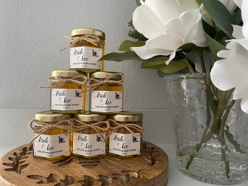 2oz Hexagon Jars / Custom Honey Favors / Wedding Tea Party Etsy