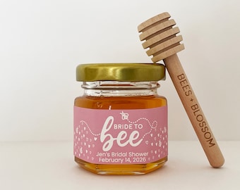 Wildflower Honey Jar Favors | Personalized Color Labels