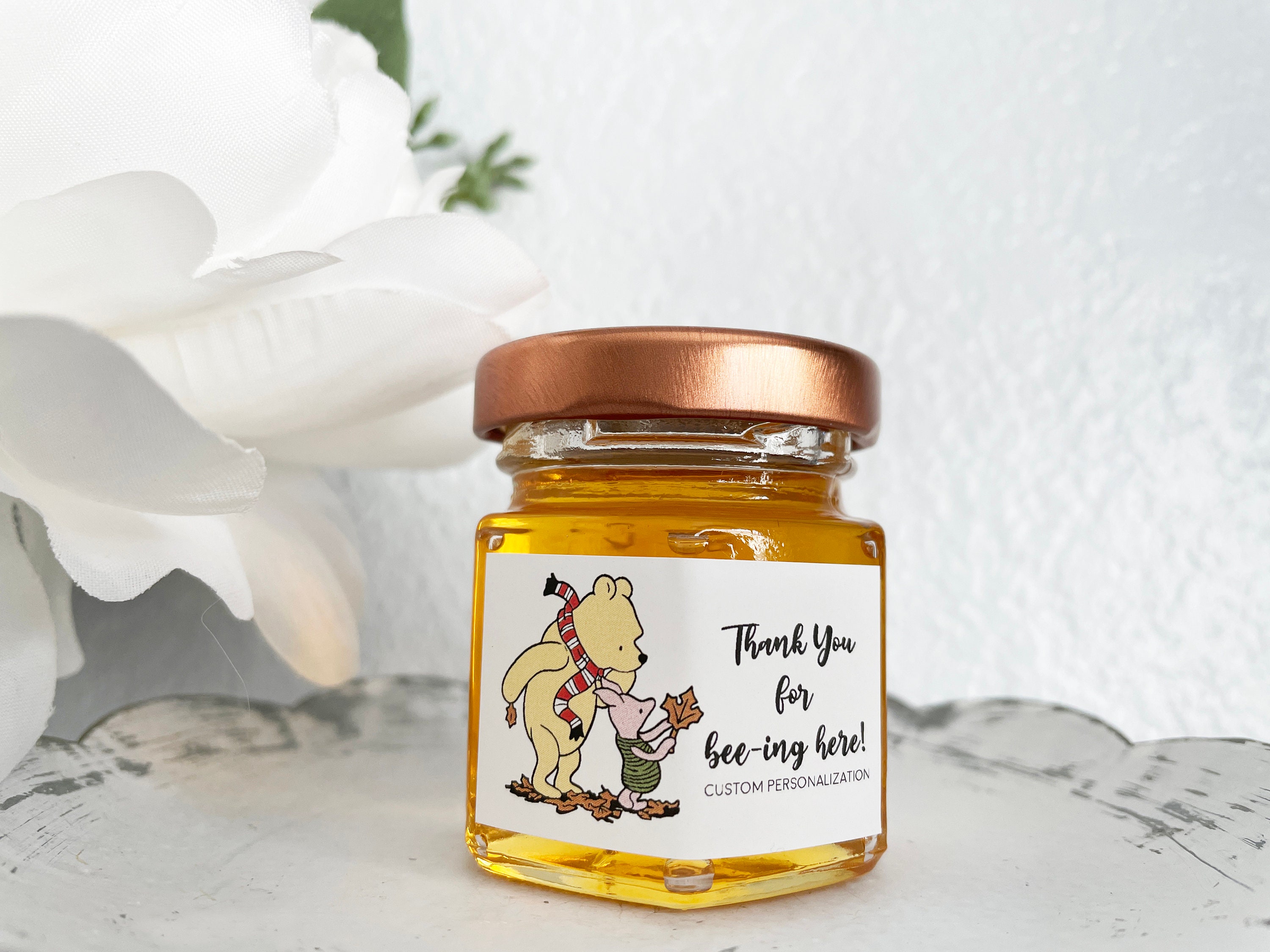 Winnie the Pooh Inspired Honey Favors in 2oz Hexagon Jars Etsy