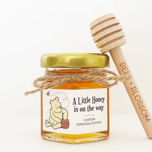 2oz Charming Winnie the Pooh Honey Jar Party Favors | Little Hunny (Classic) | Baby Shower, Birthday, Wedding, Bridal Shower Honey Jars