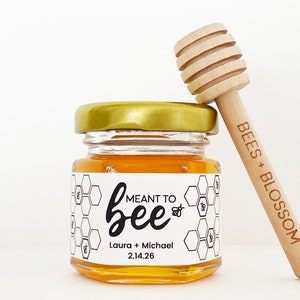 2oz Custom Honey Jar Favors w/ Color Labels | Honey Wedding Favors, Honey Bridal Shower Favors, Honey Baby Shower Favors, Honey Party Favors