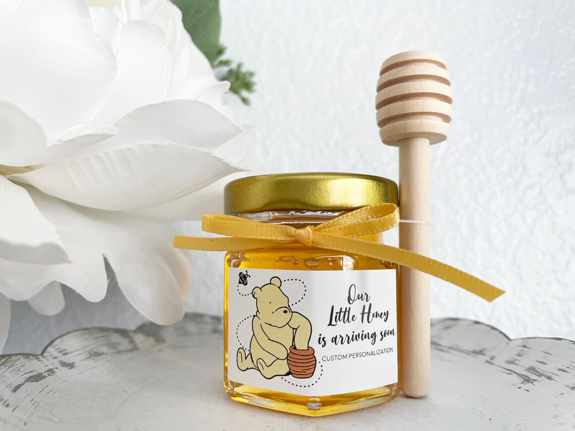 2oz Winnie the Pooh Inspired Honey Jar Favors Pooh Baby Etsy
