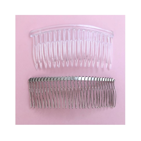ADD-ON: Upgrade to a WIDE Clear or Silver Hair Comb for Your Veil