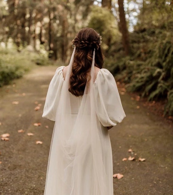 Soft Drape Cathedral Wedding Veil, Chapel, Floor, Bridal  display picture 3