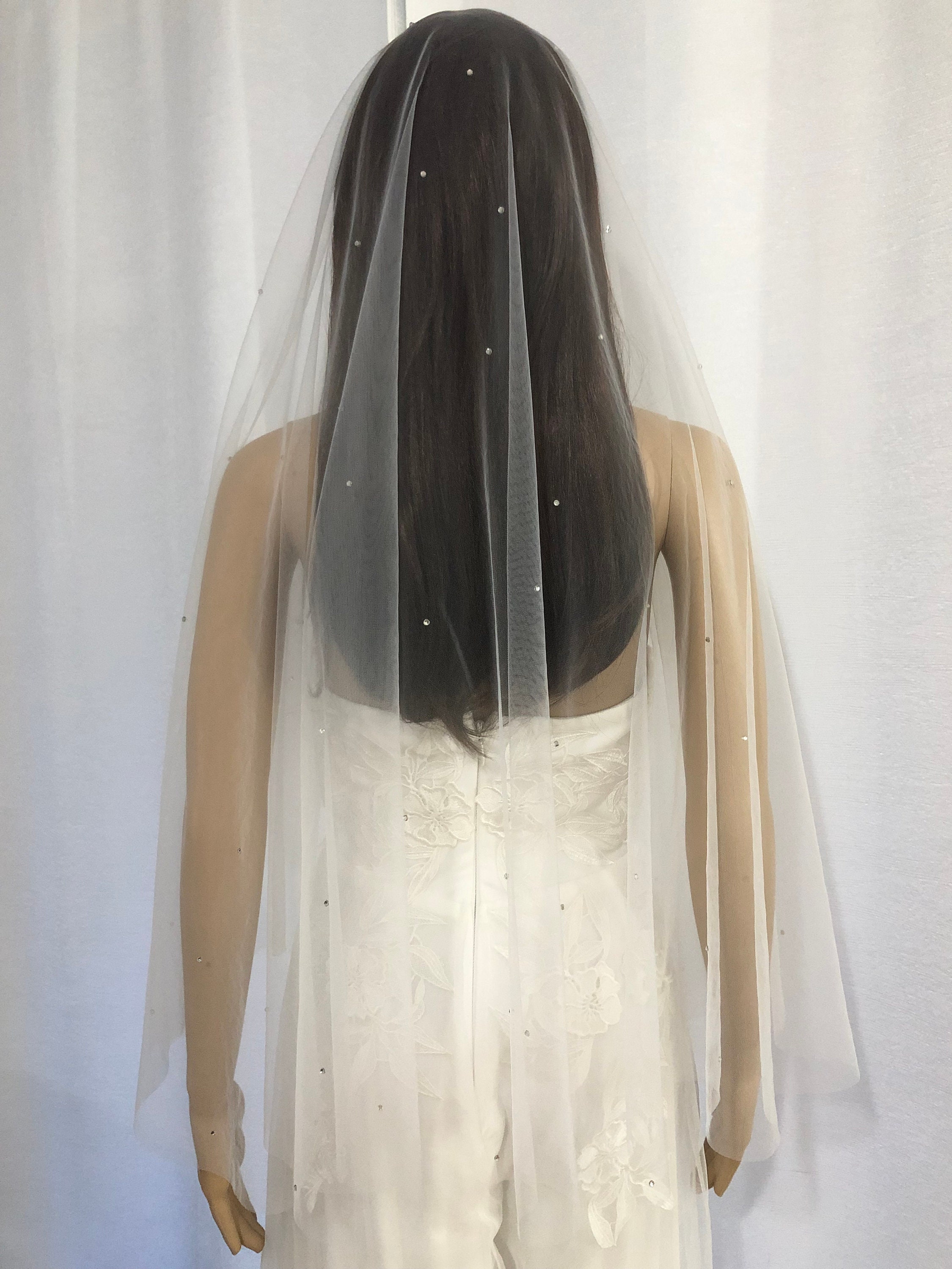 Rain Crystal Waltz Length Drop Veil - Laura Jayne – Laura Jayne Accessories