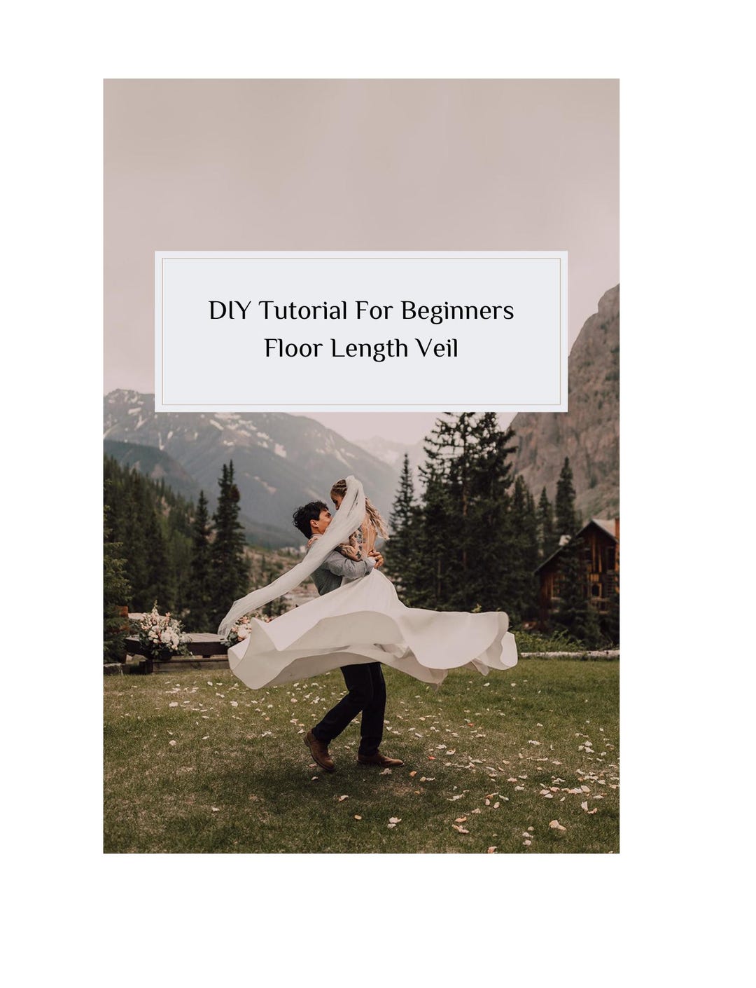 DIY Wedding Veil PDF Template Pattern Floor Length Long Veil DIY