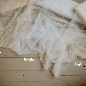 Soft Beaded Pearl Angel Wings Veil Detachable Raw Edge Bridal Wedding Cape Waltz, Floor, Chapel White or Light Ivory Bild 8