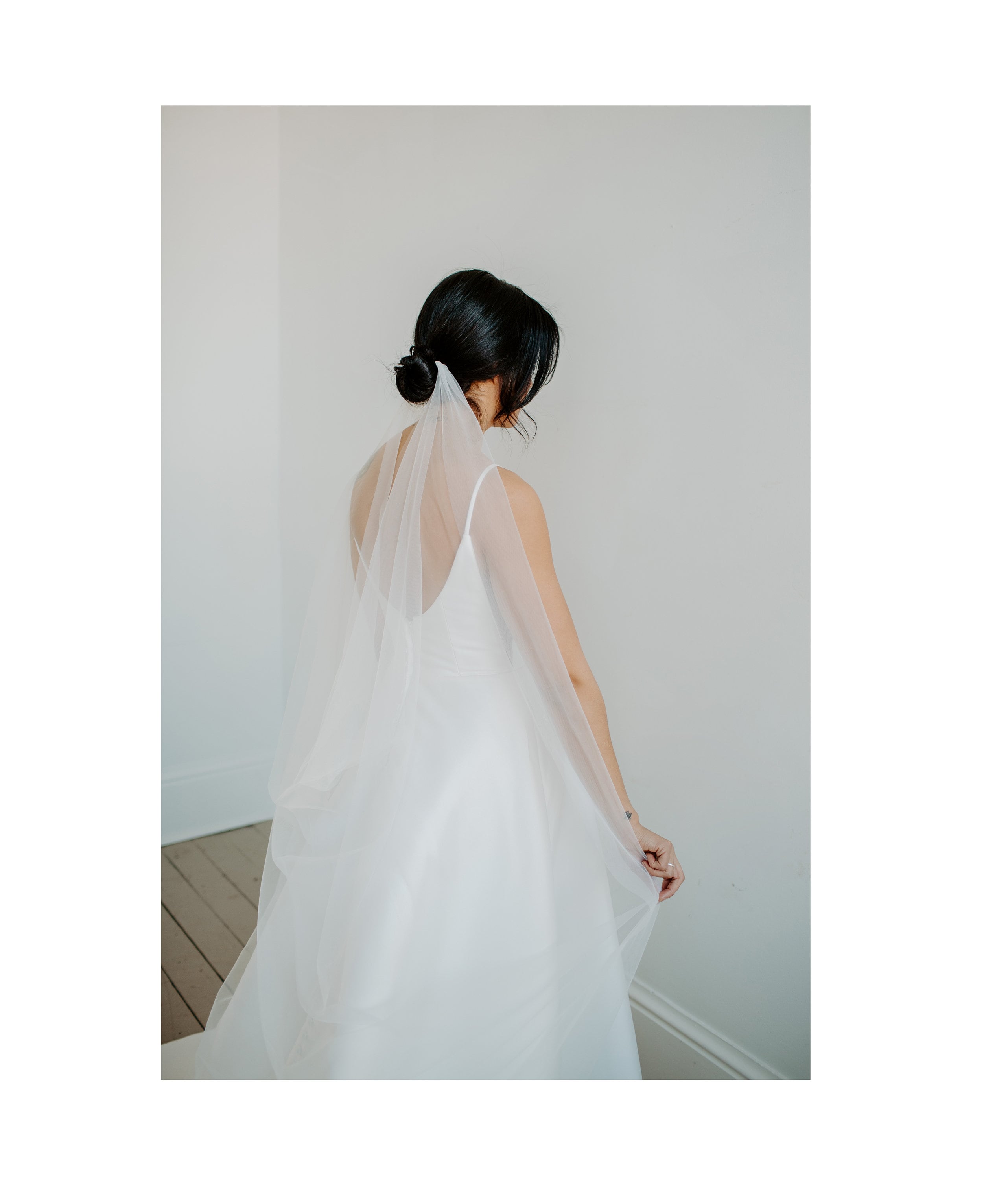Soft Drape Cathedral Wedding Veil, Chapel, Floor, Bridal, Wedding Veils, Simple, Boho, Bohemian Veil, White, Light Ivory, Ivory, Black