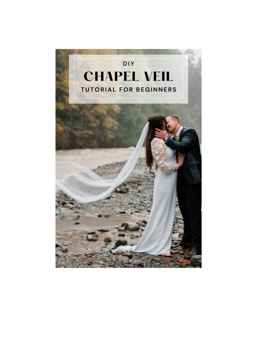 DIY Wedding Veil PDF Template Pattern Chapel Length Long Veil DIY