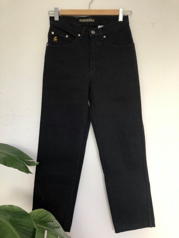 Vintage Highwaist Mom Jeans Black Denim