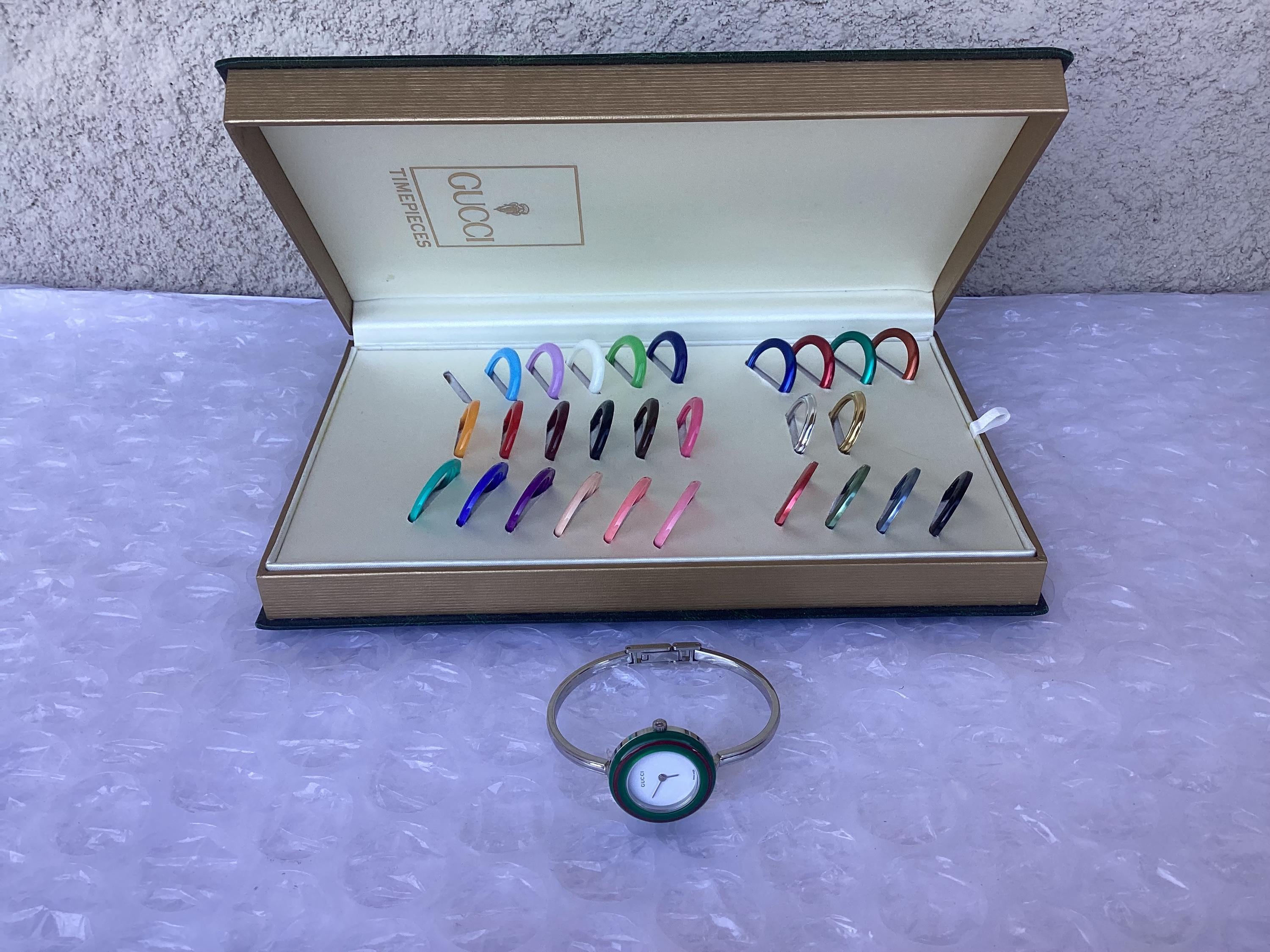 GUCCI タイムピース用カラフルリングセット Gucci Watch Ring - Etsy