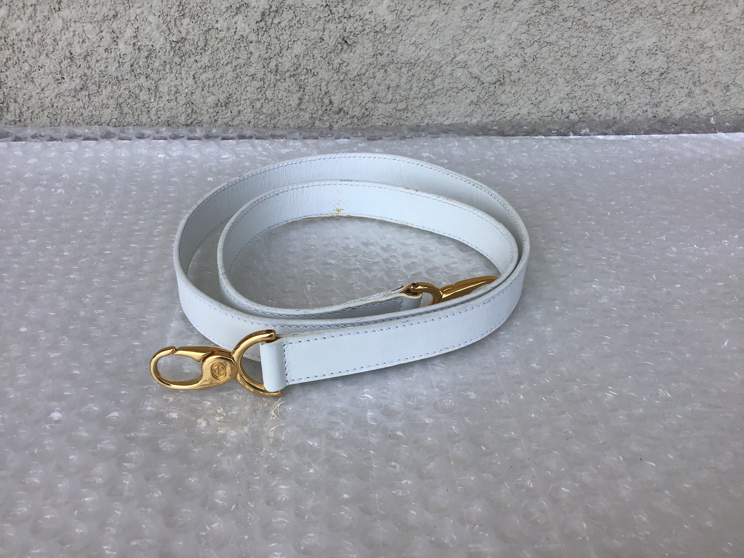 GUCCI~ REPLACEMENT STRAP ~ VINTAGE GOLD HEAVY DUTY HARDWARE NAVY