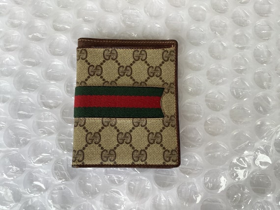 Kollega Orkan dansk Vintage Old Gucci Small Bifold Wallet Web Brown Canvas Good - Etsy