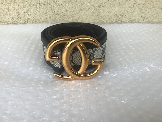 GG Canvas Belt in Blue - Gucci