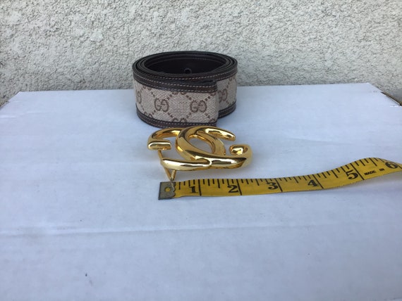Authentic Vintage Gucci Large GG Buckle in Brown … - image 4