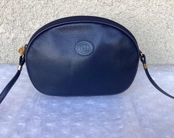 Vintage Gucci Navy Blue Micro GG Shoulder. - Etsy