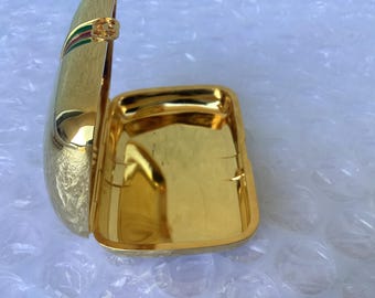 Vintage Gucci Pill Case Travel Soap Case Trinket Gold Tone Good