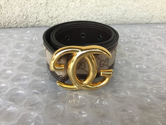 Authentic Vintage Gucci Large GG Buckle in Brown … - image 2