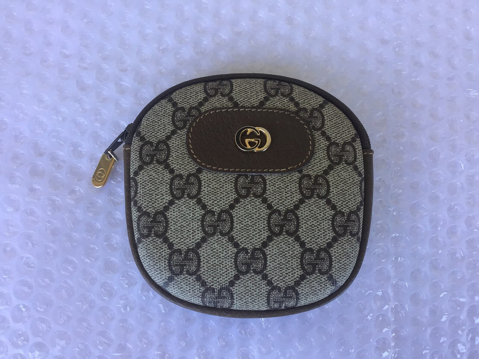 Vintage Gucci Coin Purse/Small Pouch Brown Canvas Great Etsy