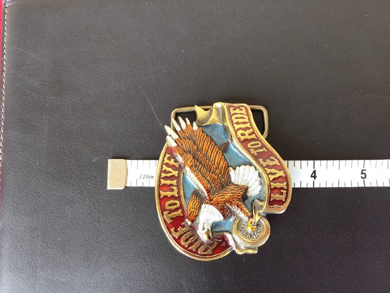Vintage Ride to Live Live to Ride Belt Made in USA Mint Condition.