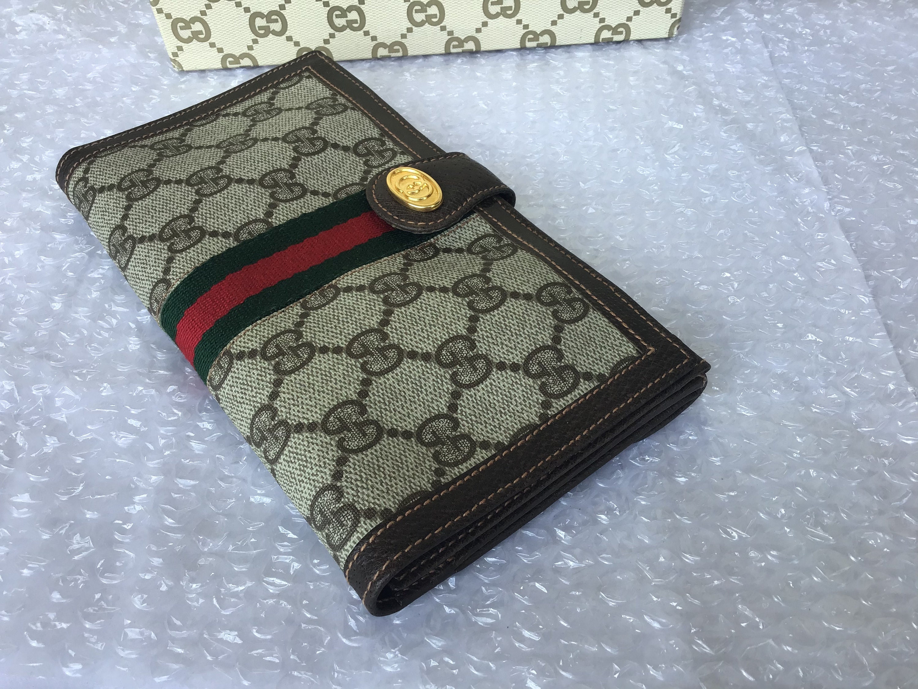 Vintage Gucci Trifold Long Wallet W/ Original Box Mint | Etsy