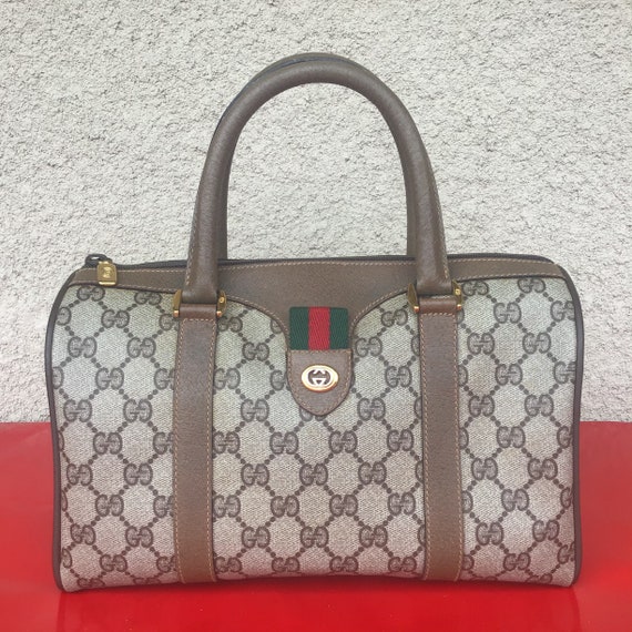 Authentic Gucci vintage brown Monogram doctor bag