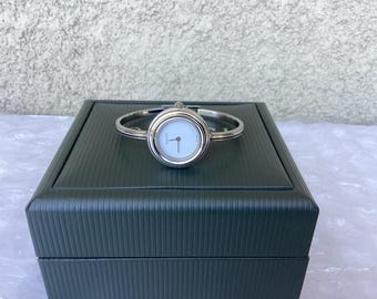 Vintage Gucci Bangle Watch: 1990's Stainless Steel