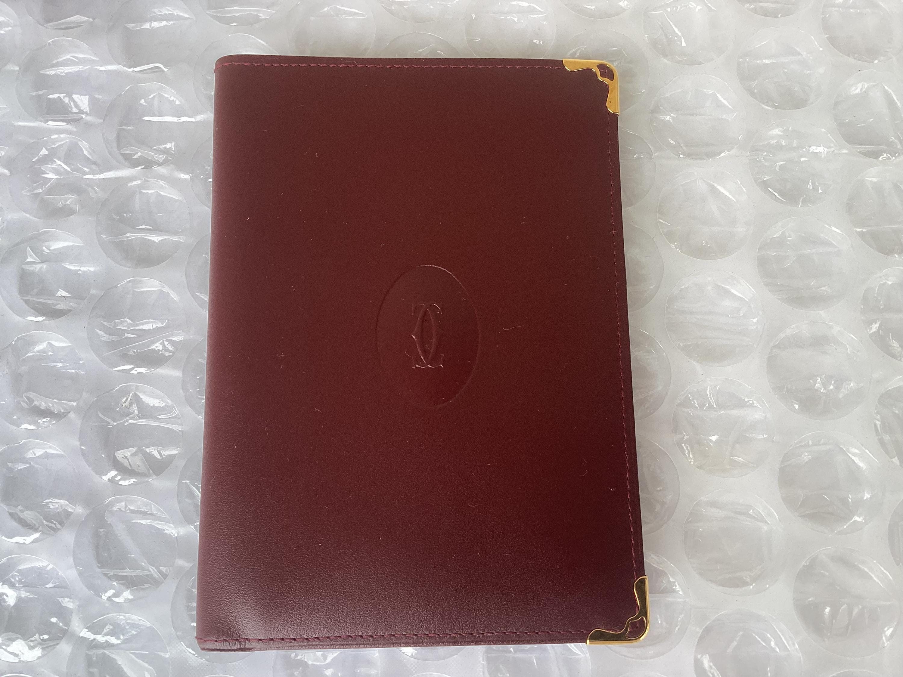 Vintage Cartier Passport Holder: Burgundy Leather Gold Tone - Etsy