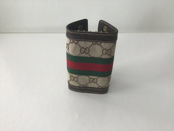Vintage Gucci ‘80s Keychain Brown Canvas Nearly M… - image 8