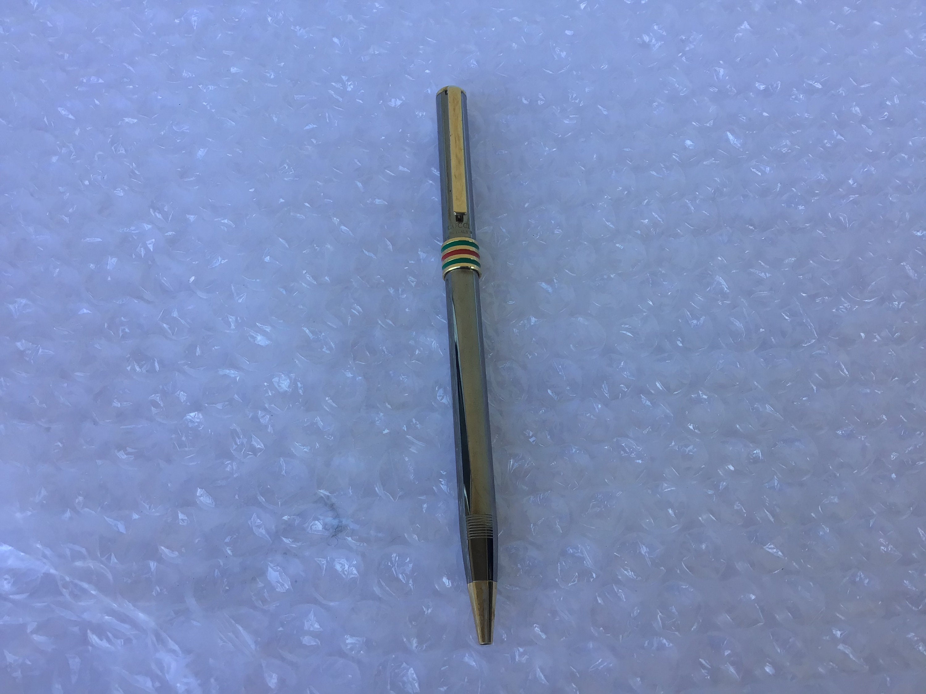 Old GUCCI Sherry Line Brown Cap type Ballpoint Pen wz/Box Vintage Very Rare  F/S