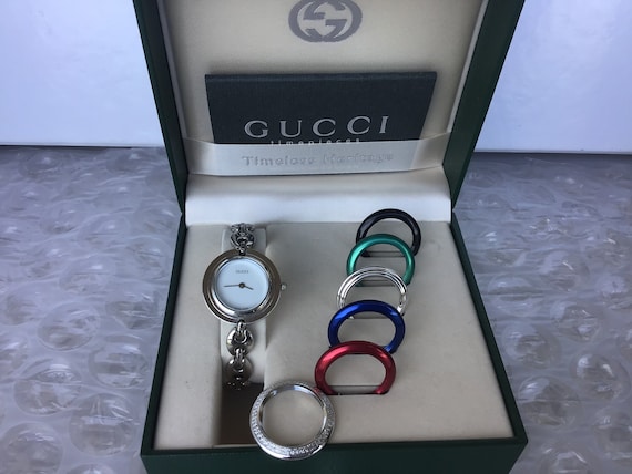 Vintage Gucci Bezel Mariners Bracelet Links Watch Stainless - Etsy New  Zealand