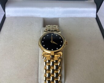 Vintage Gucci 3400L Ladies Watch Gold Tone Near Mint Preowned