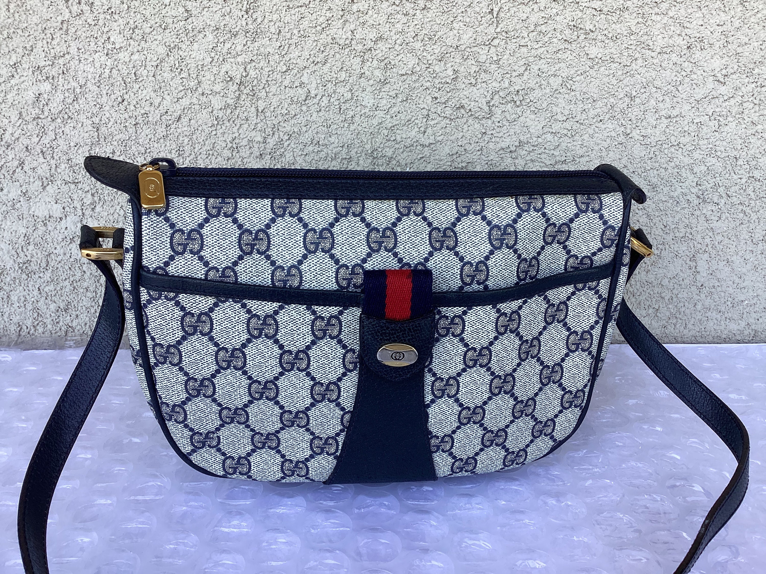 Vintage Old Gucci Shoulder Crossbody Bag Blue Canvas Great Exterior Condition - Etsy Vintage Old Gucci Shoulder Crossbody Bag Blue Canvas Great Exterior Condition - Etsy