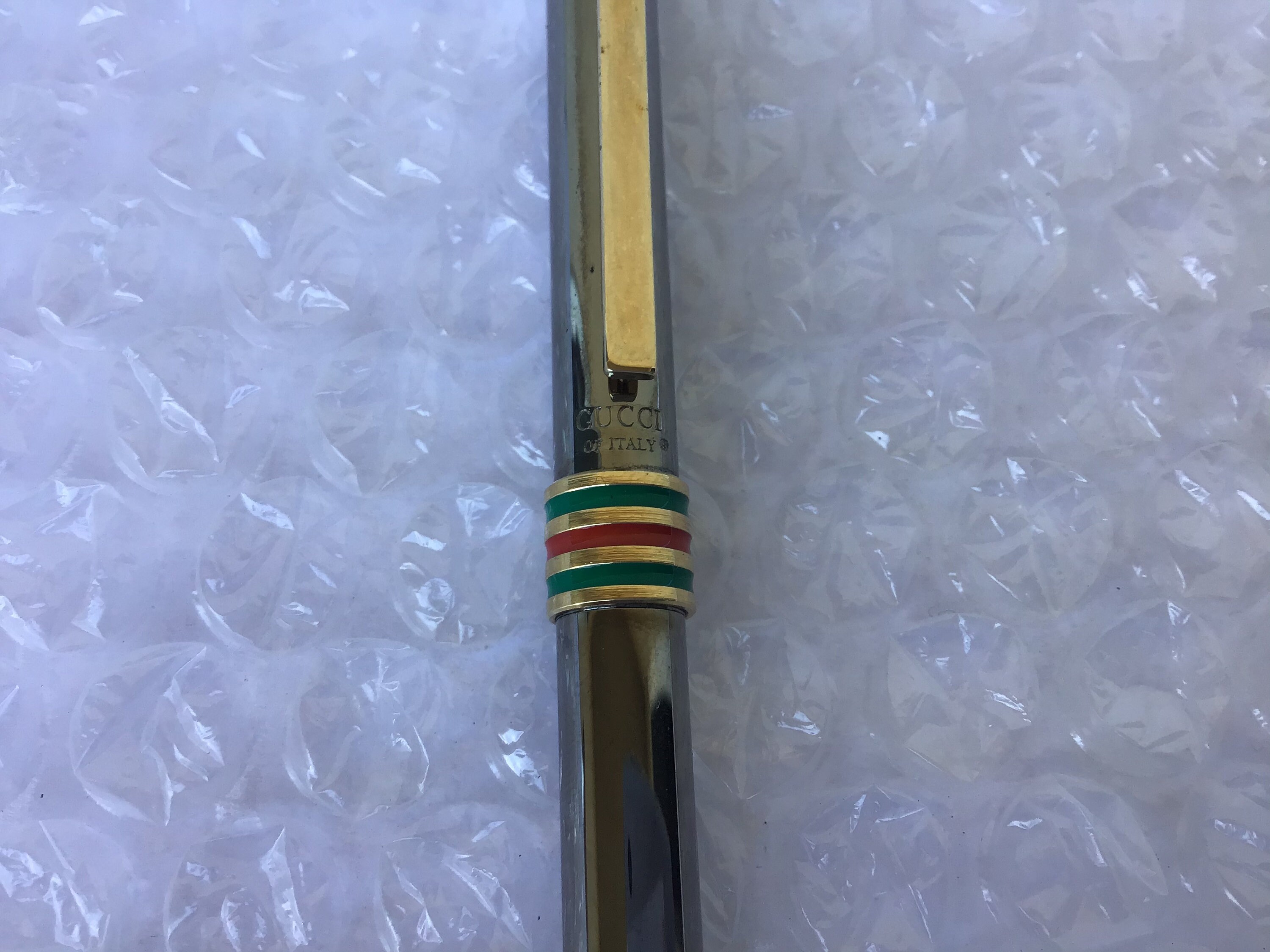 Old GUCCI Sherry Line Brown Cap type Ballpoint Pen wz/Box Vintage Very Rare  F/S