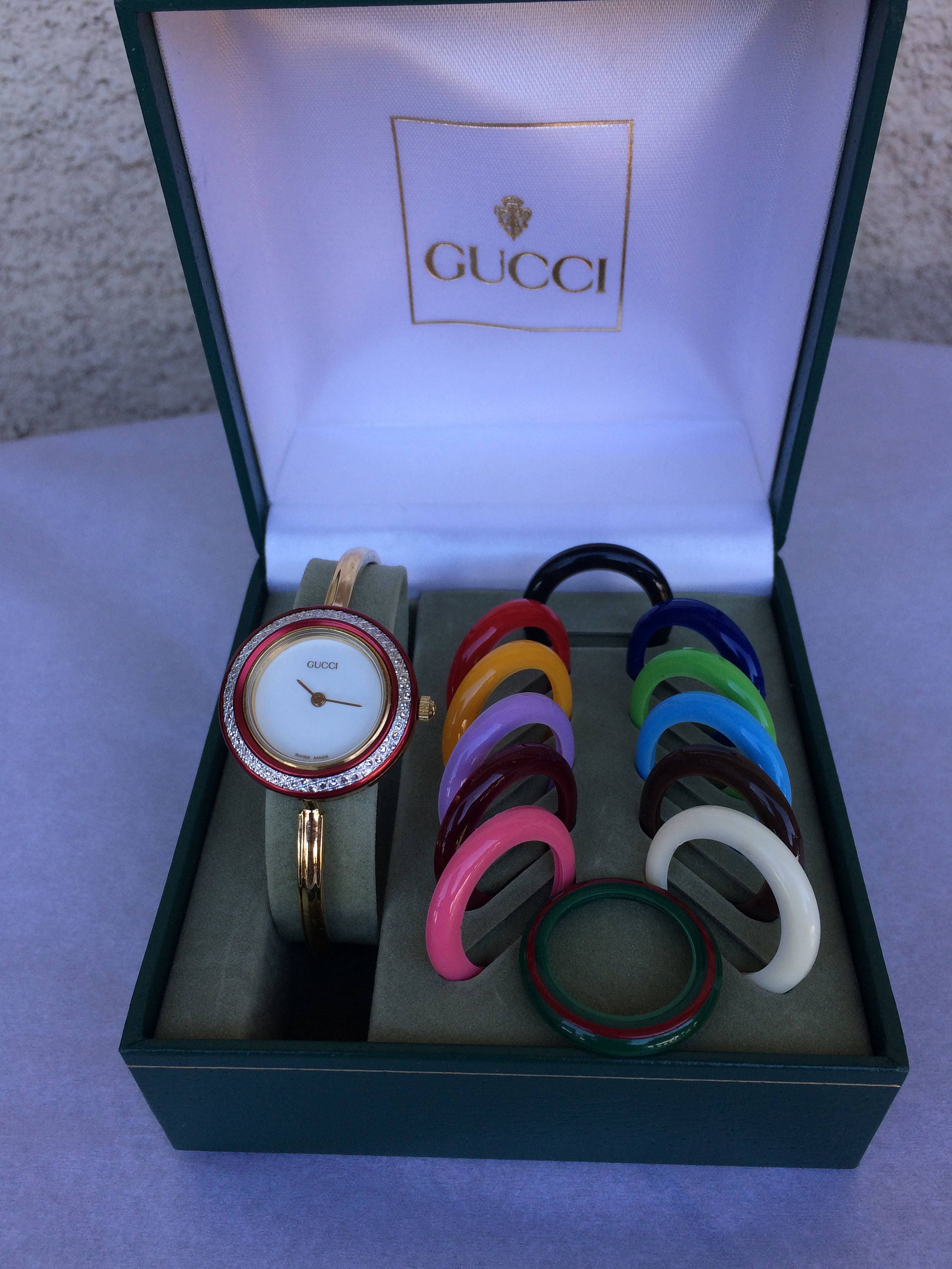 Vintage Gucci Interchangeable Bezel Watch. - Etsy Vintage Gucci Interchangeable Bezel Watch. - Etsy