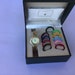 Vintage Gucci Interchangeable Bezel Gold Dial Watch in Mariners Bracelet Links Great Condition