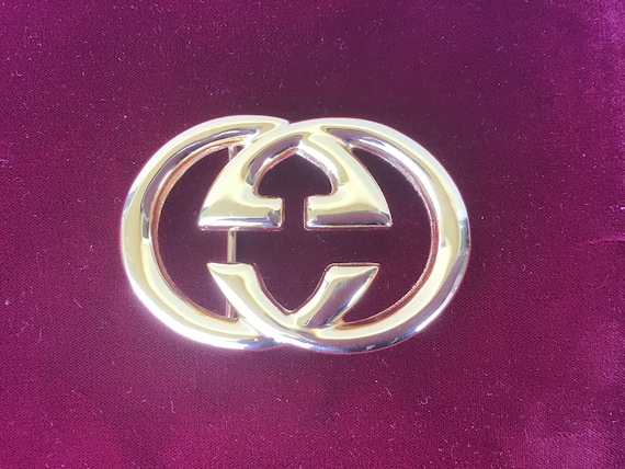 Vintage Gucci 80’s GG Large Belt Buckle Great Con… - image 8