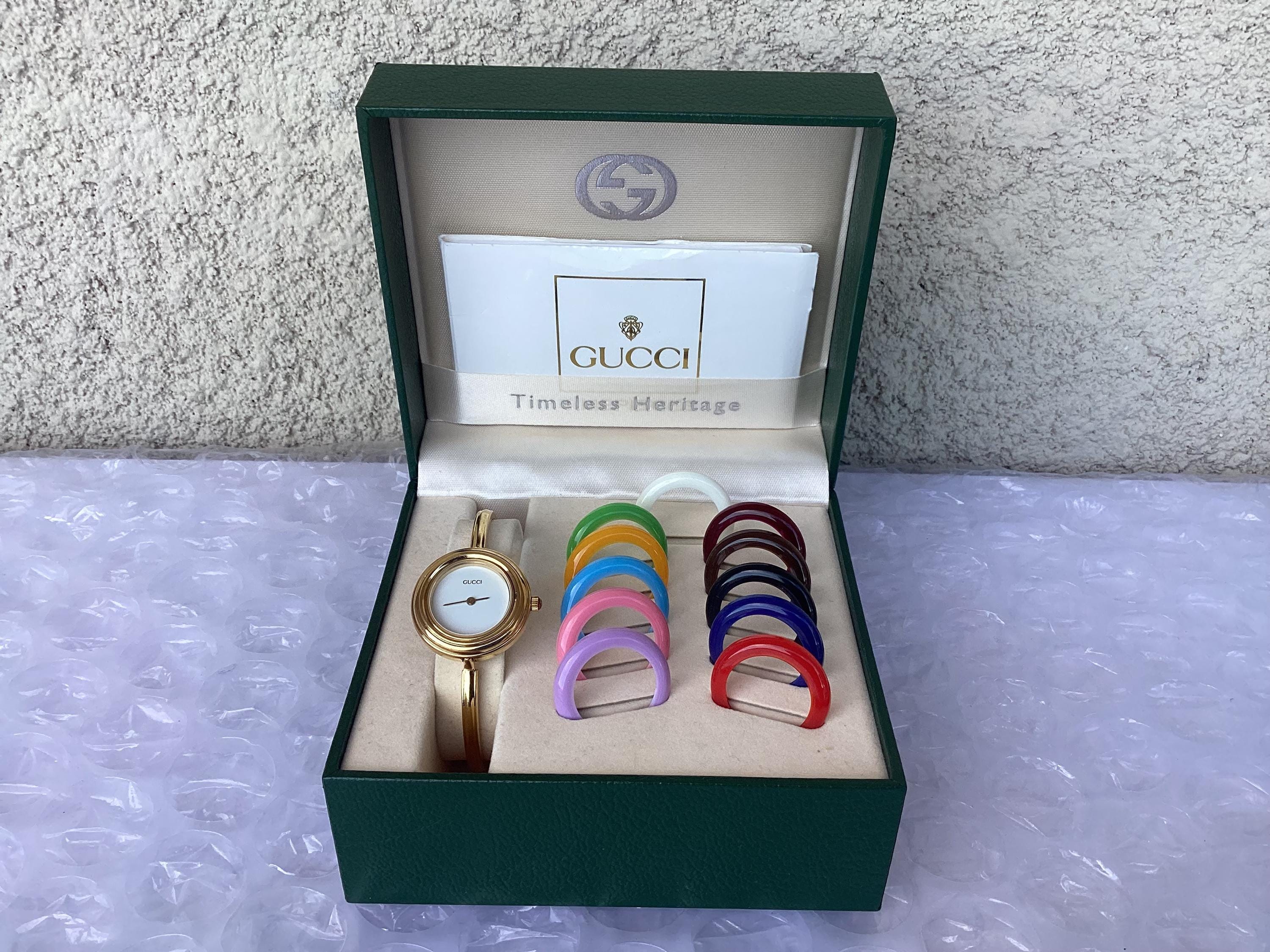Rare~Gucci *Diamond-Cut* Bezel (ONLY) For Watch 1100/11/12.2/1200 Gucci Bezel Watch 11/12.2 - Etsy main image 3