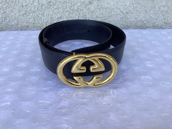 GUCCI GG belt with gold buckle