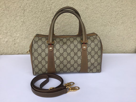 Gucci - Authenticated Boston Handbag - Leather Brown for Women, Very Good Condition