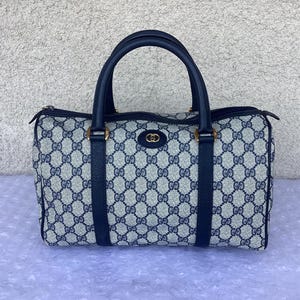Vintage Gucci Blue Boston Bag - Etsy display picture 2