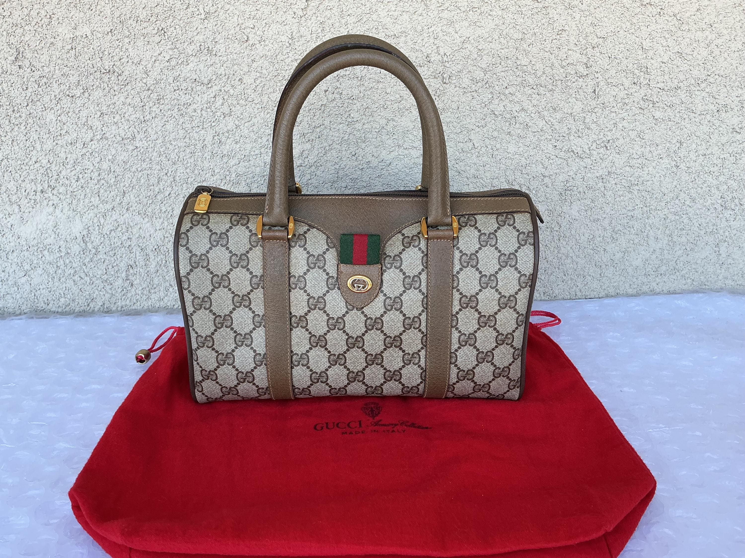 Vintage Gucci Boston Bag - Etsy