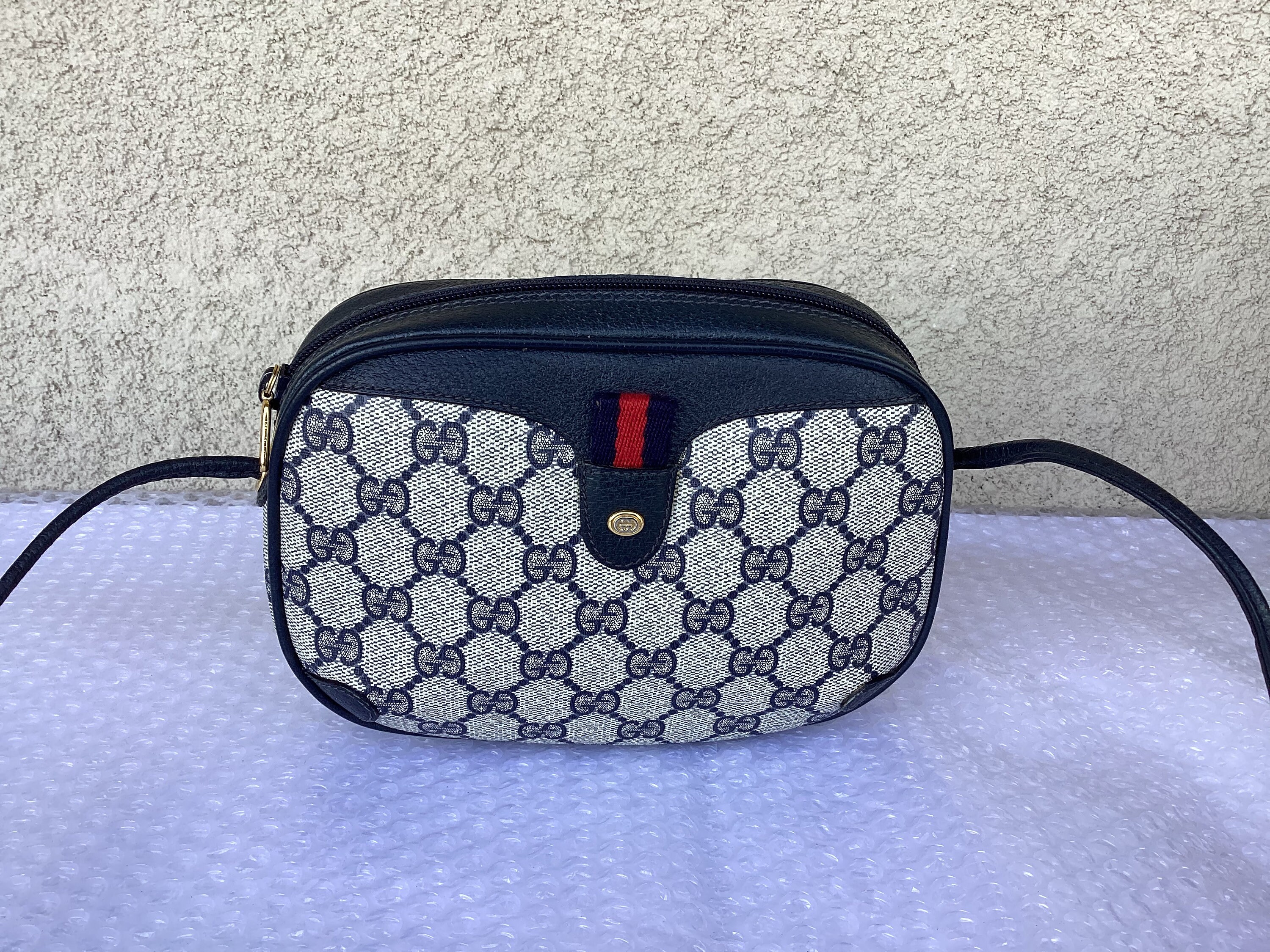 Gucci Vintage GG Canvas Boston Bag Navy *Final Sale*