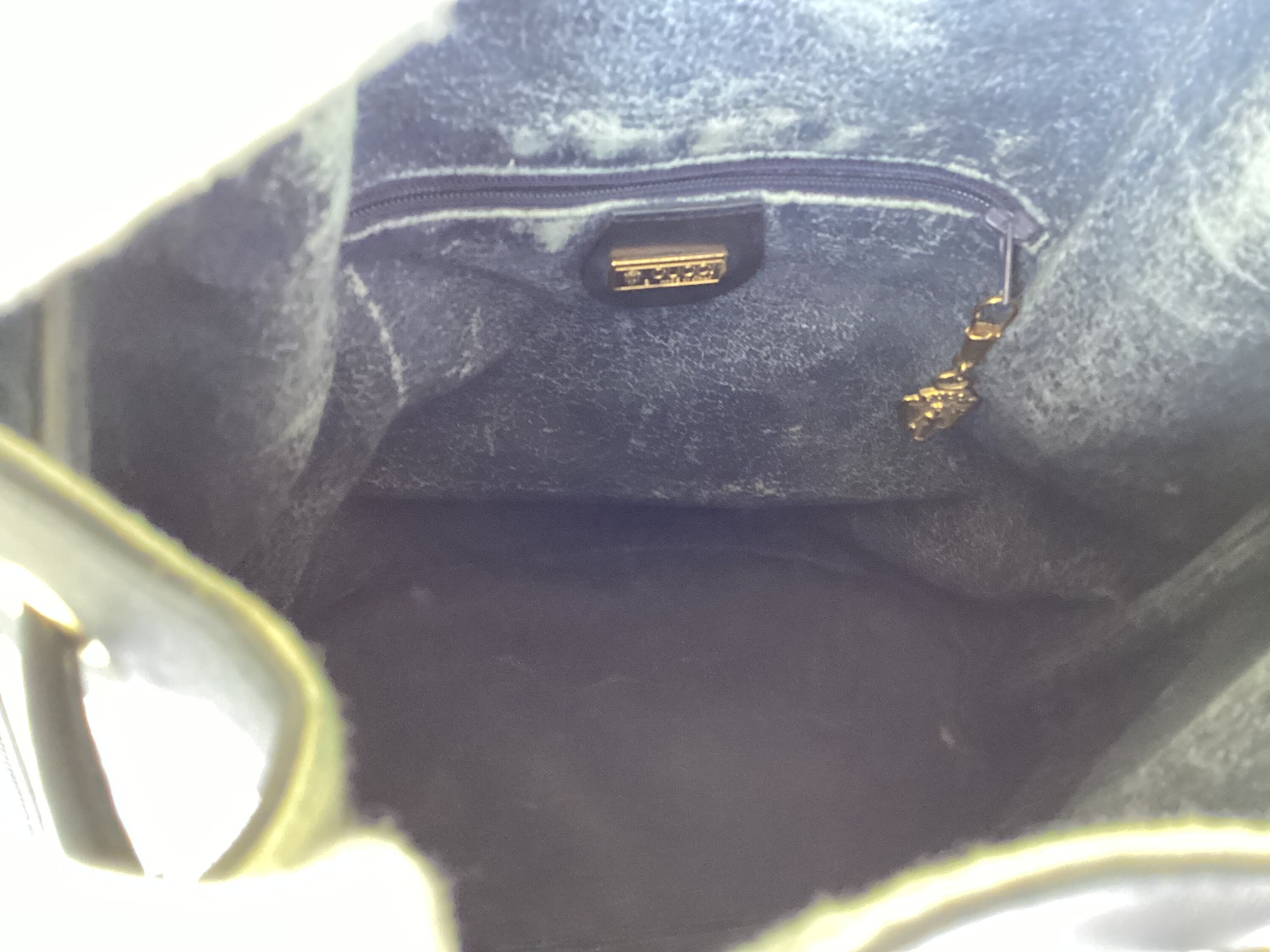 Old 1990's Vintage Gucci Large Bucket Bag Blue Micro GG